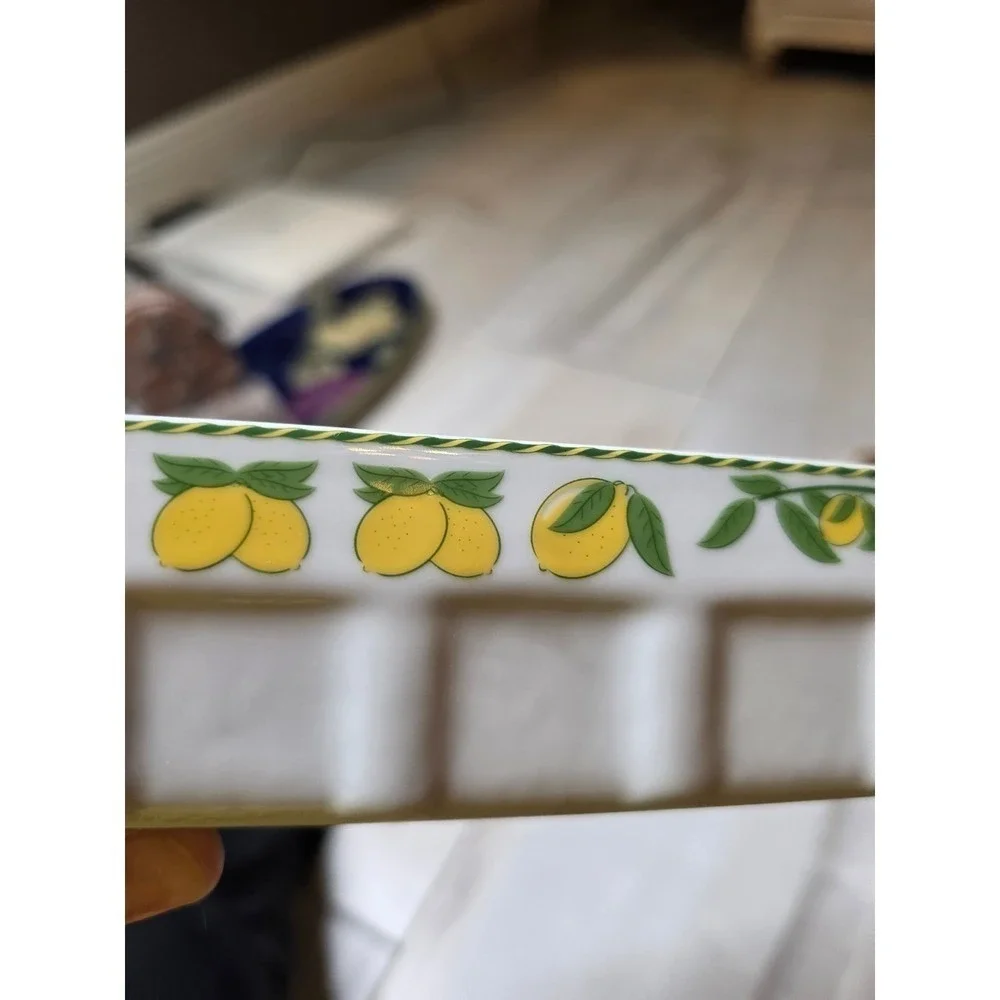 Porcelaine du Reussy France Lemon Baking Dish Cathie B‎ Citrus Rectangular Baker
